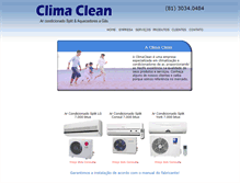 Tablet Screenshot of climacleanpe.com.br